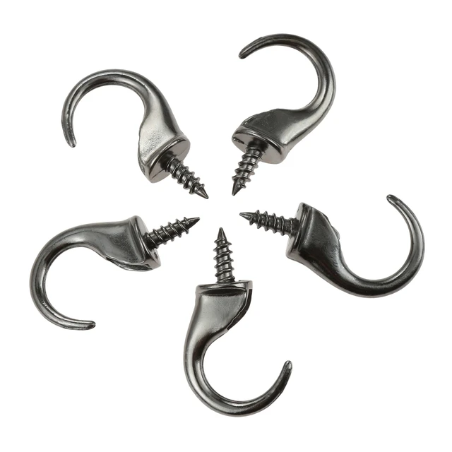 5pcs Metal Screw-in Hooks Ceiling Screw Hook for Hanging Indoor