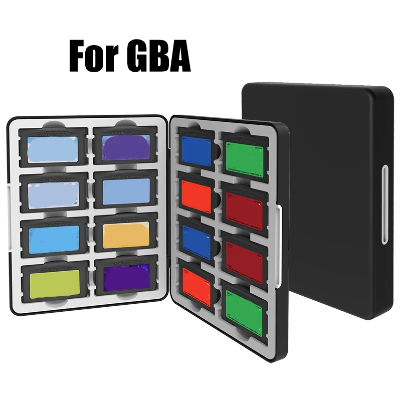 Portable Game Card Case with 16-Slot Hard Shell Storage and Protective Organizer