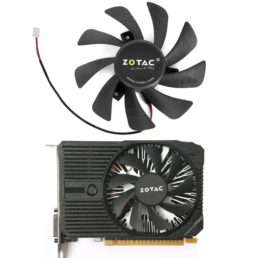 2Pin Dc 12V Nuova Ventola Della Scheda Grafica Per Zotac Gtx 1050 Geforce Gtx 1050 Ti Mini T129215Sh 85Mm