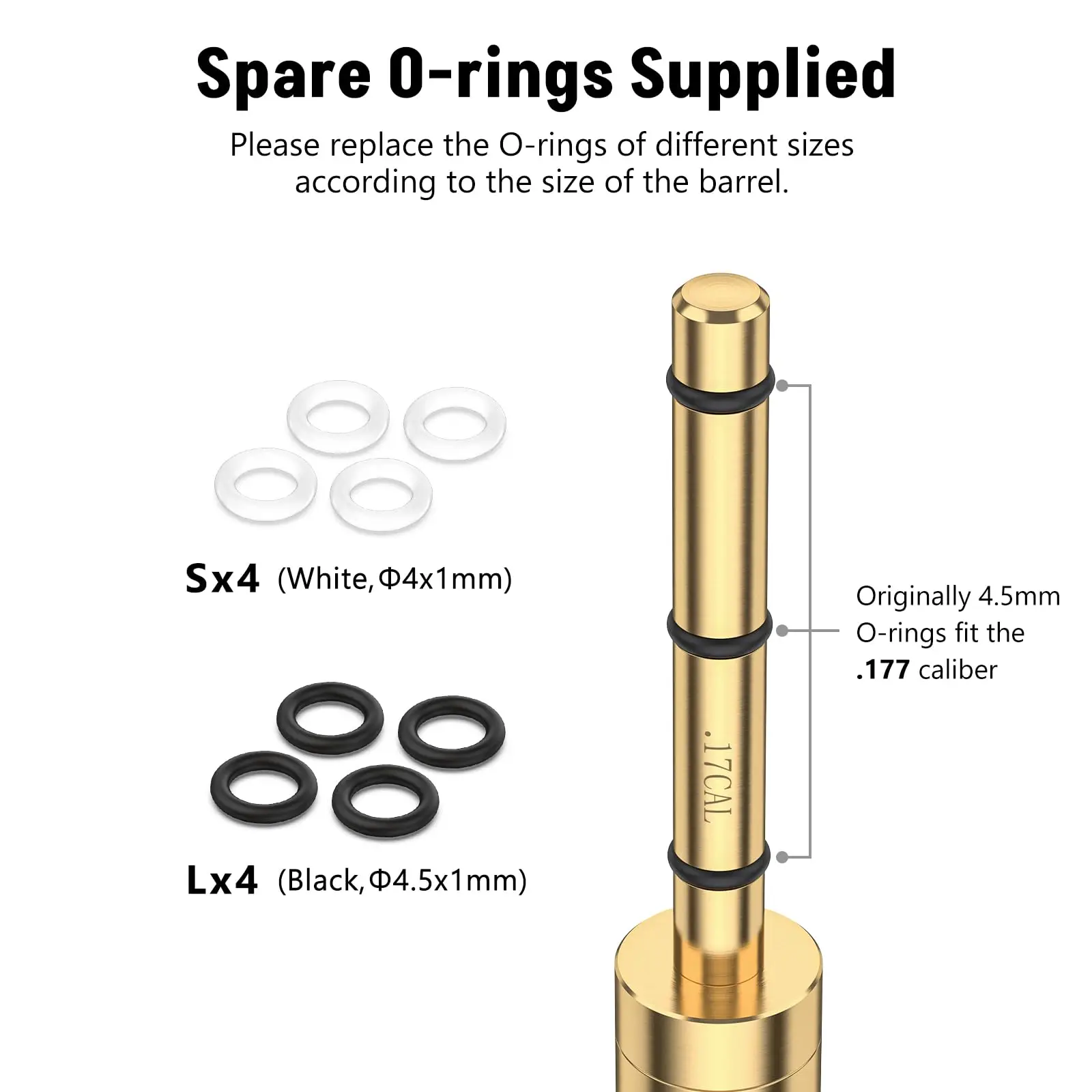 Laser bore sight Red Laser Bore Sight 4 Sets of Batteries Spare O-Rings For 17HMR .177 Cal End Barrel Boresighter Pistol Rifle Shotg