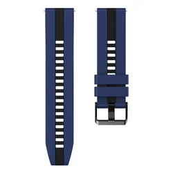 Versatile Silicone Bracelet Wristband for CMF Watch 3 Pro (Blue Black)