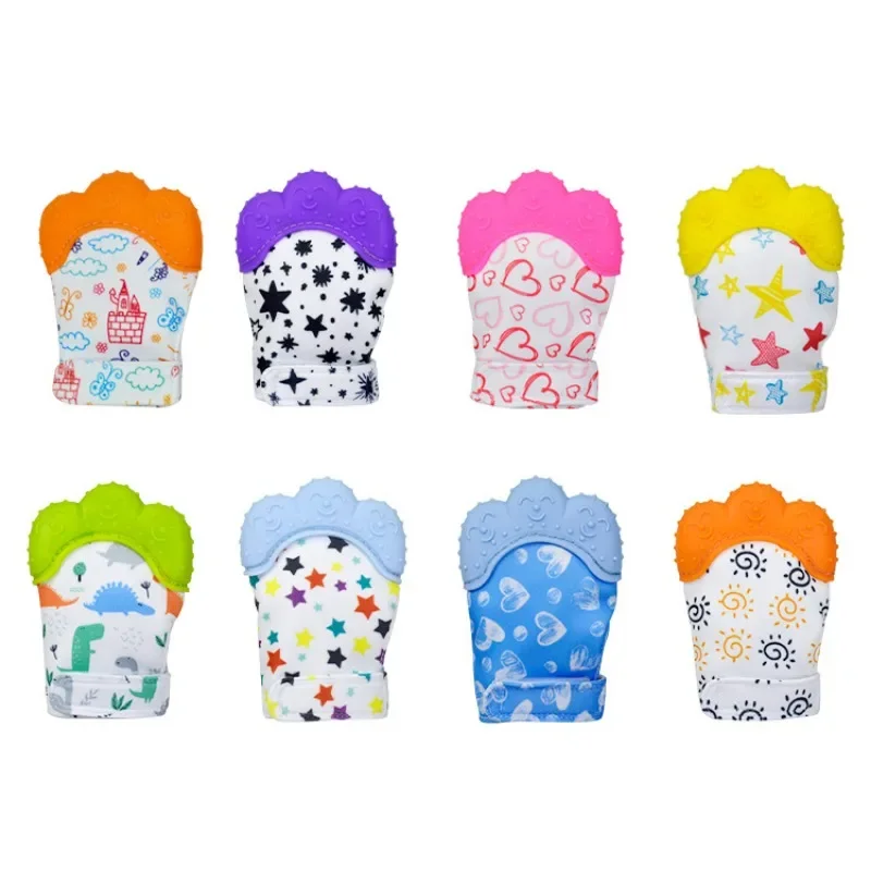 

The New Baby Silicone Teeth Grinding Gloves Can Bite Bite Anti-bite Finger Cover Baby Vocal Gum Toys