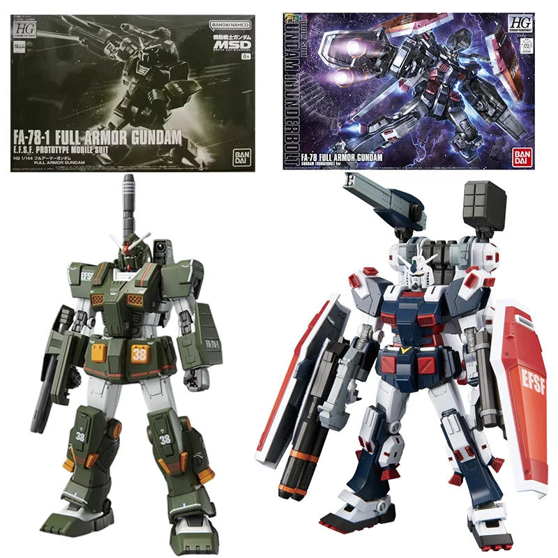 

Bandai Gundam Anime Figure HG 1/144 FA-78-1 FULL ARMOR Gundam FA-78 THUNDERBOLT Ver. Action Figures Model Toys Gifts for Kids