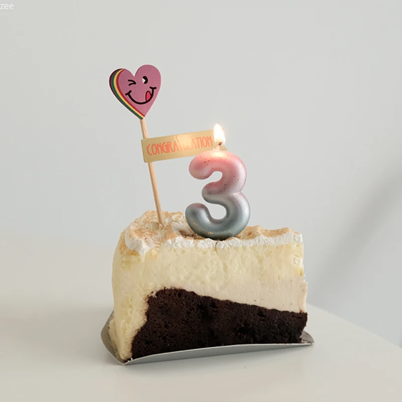 Cake Candles Long Colorful Wedding Decor Festival Table Decor Set Happy Birthday Cake Toppers