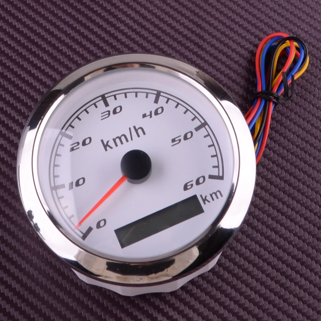 85Mm 12V/24V Gauge Tachimetro Contachilometri Contachilometri 0-60 Km/H Universale Per Camion Bus Moto Yacht Barca Auto