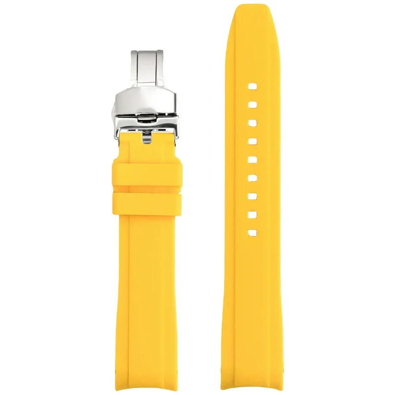 High Tensile Silicone Strap with Universal Curved End and Butterfly Buckle