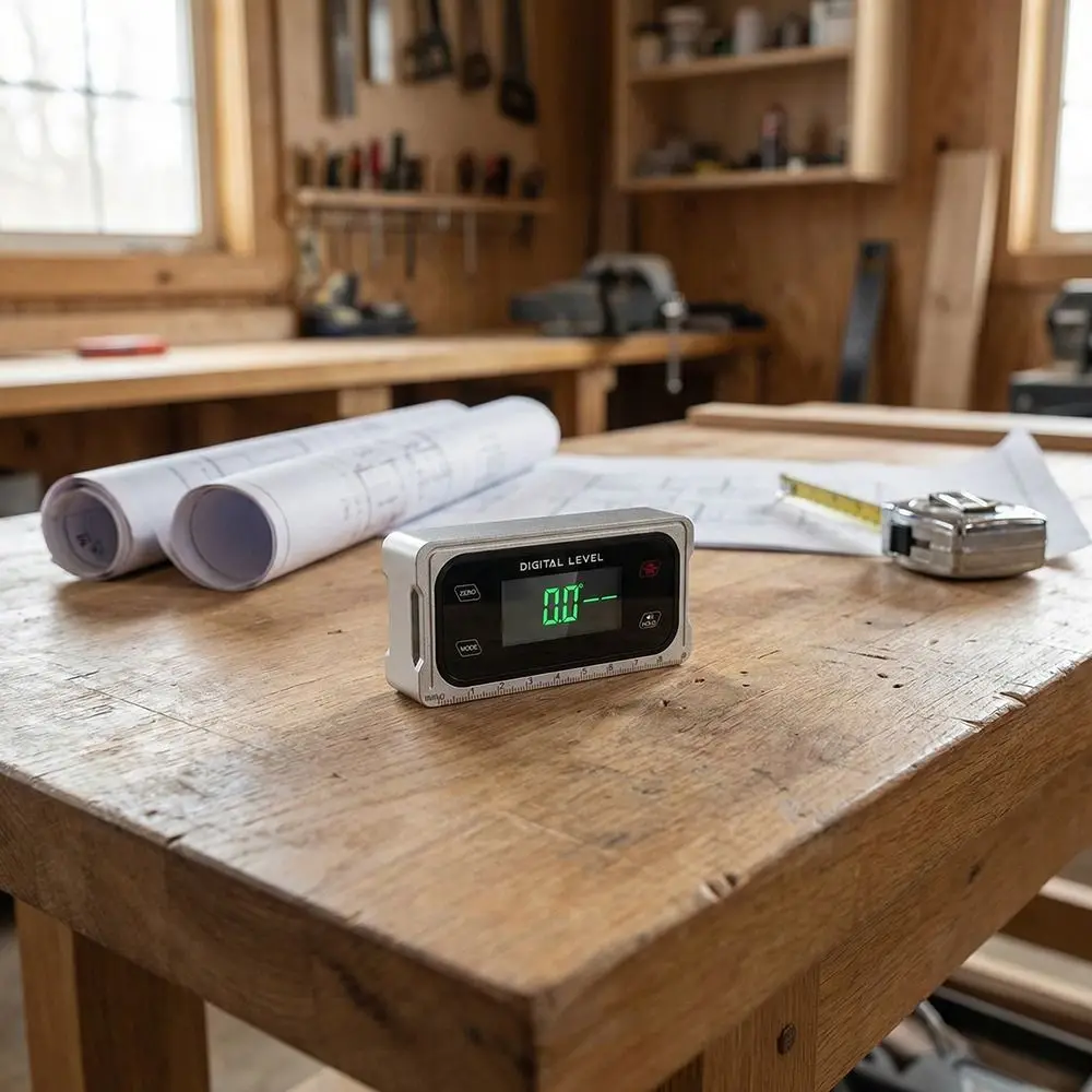 디지털 디스플레이 각도계(자석식 베이스 포함) 4 x 90 °   경사계 박스 방수 고정밀 각도 측정기 엔지니어용