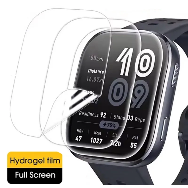 Amazfit Bip 6/Bip 5 소프트 클리어 스크린 프로텍터 필름용 하이드로겔..