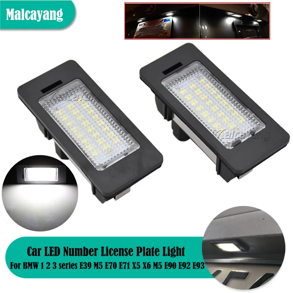63267165646 Per Bmw E39 M5 E70 E71 X5 X6 M5 E90 E92 E93 M3 2X Luce Targa 6000K Bianco Nessun Errore Numero Led