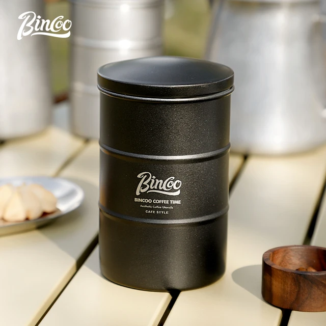 Bincoo Coffee bean storage jar Food grade glass sealed container of coffee  powder vacuum storage container with spoon - AliExpress