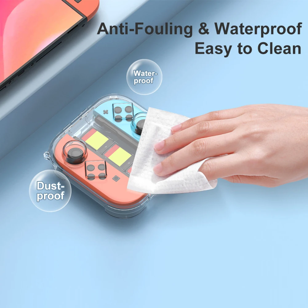 Transparent Storage Box with Game Card Slots Clear Protector Shell Protective Case for Nintendo Switch2 Joy-Con