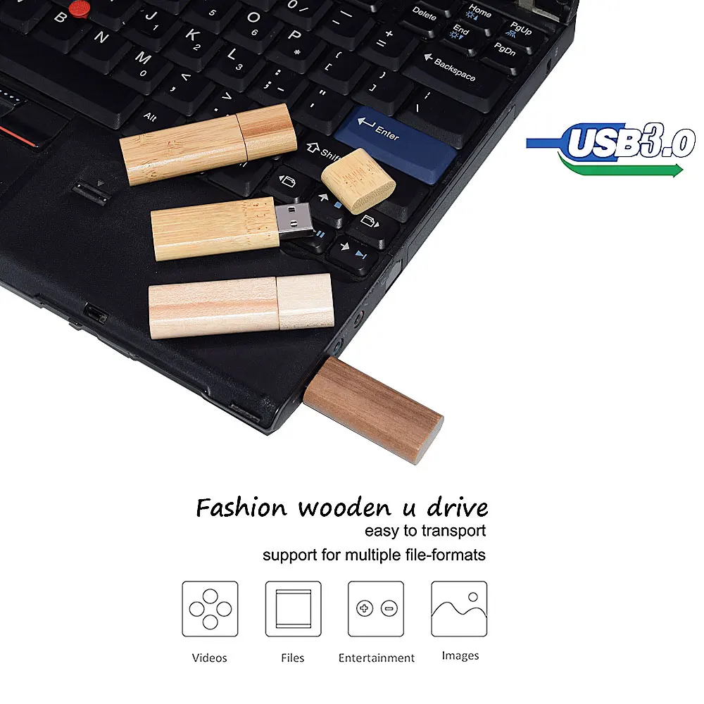나무 USB 3.0 플래시 드라이브 펜 드라이버, 펜 드라이브, 4GB, 8GB, 16GB, 32GB, 64GB 메모리 카드, 창의적인 개인 로고 도매, 50 개/로트