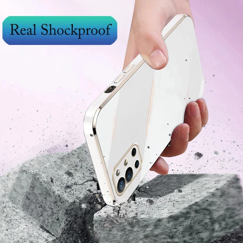 Luxury Square Edge Glossy Plated Phone Case For Oneplus Series_voghion.com