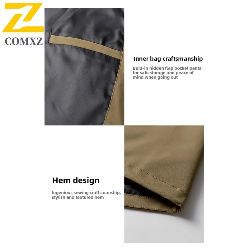 COMXZ Casual Men Jacket Hooded Outdoor Exploration Cozy Motorcycle Coat Everyday Wear Light Wear Resistant Autumn Clothing