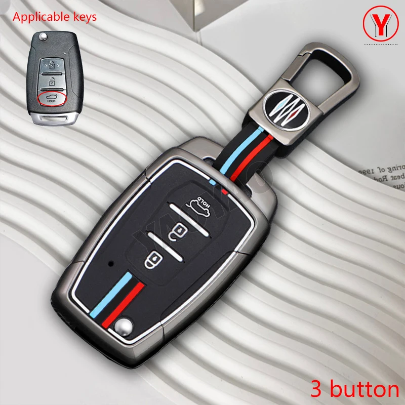 Custodia per chiave auto per SsangYong Kyron 2 Sanka Actyon Korando Tivoli Pieghevole portachiavi a distanza set Custodia protettiva in pelle