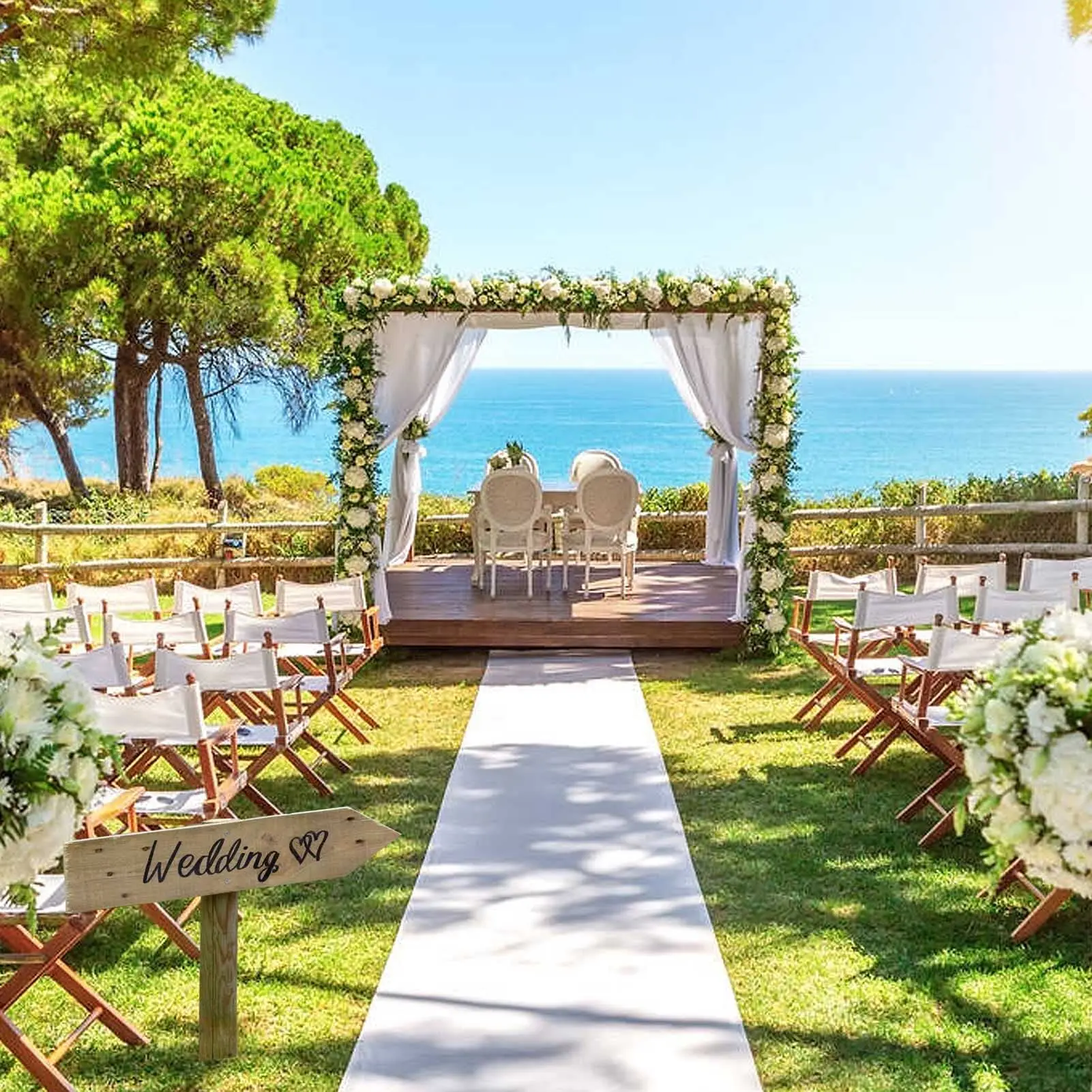 White Runway Carpet, Graduation Party, Anti Slip Wedding White Carpet, Indoor and Outdoor Corridor Carpet