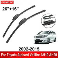Car Wiper for Toyota Alphard Vellfire AH10 AH20 2002-2015 26" + 16" Front Rear Wiper Blades Brushes Cutter Accessories 2015 1