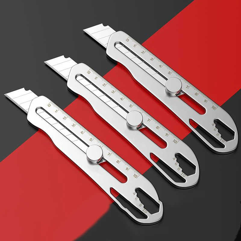 Utility knife All Steel Thickened Stainless Steel Cutting Paper Wallpaper Knife Industrial Grade Ultra-sharp Durable Metal Blade