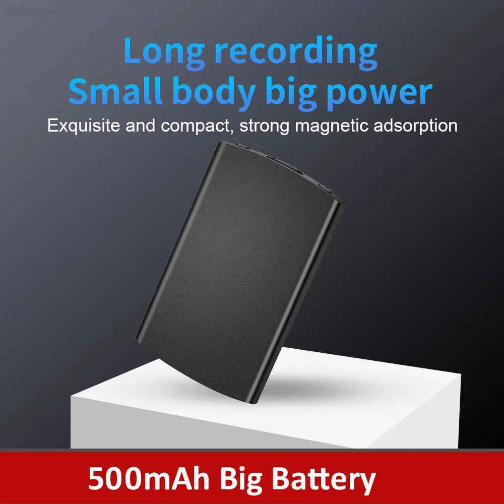 HD Digital Voice Recorder Mini Professional Dictaphone Ultra-Thin Safety Encrypt