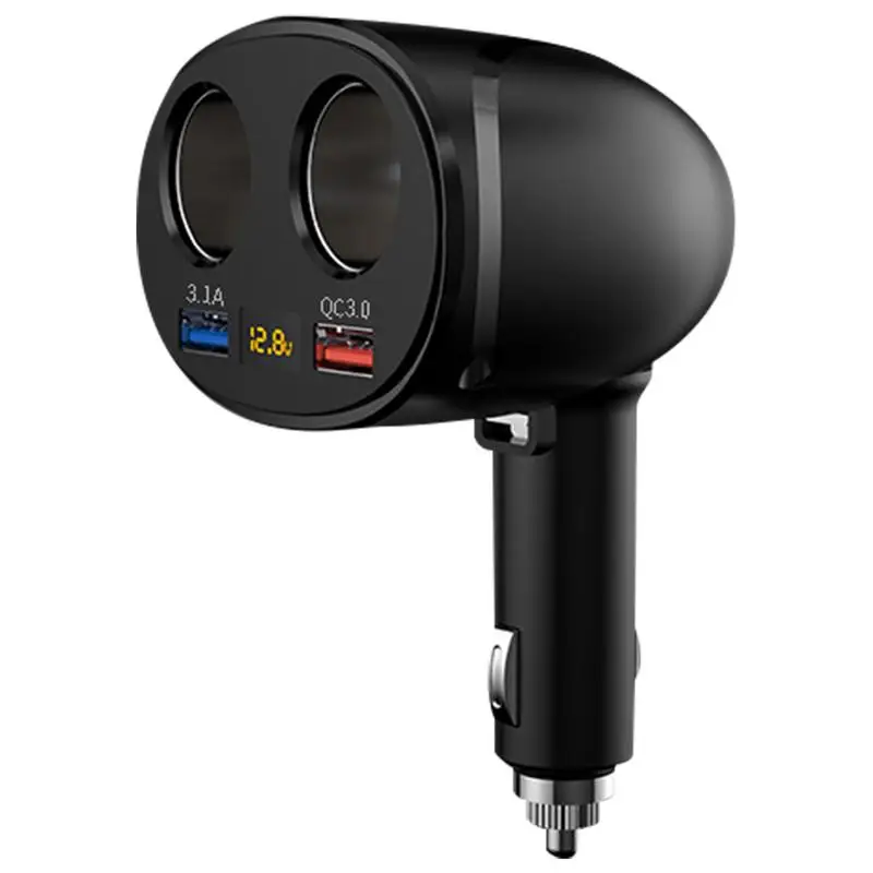

Car Cigarette Lighter Dual USB Ports Multi-Function Car Charger Adapter Easy To Carry Fast Charging Charger With Dual USB Ports