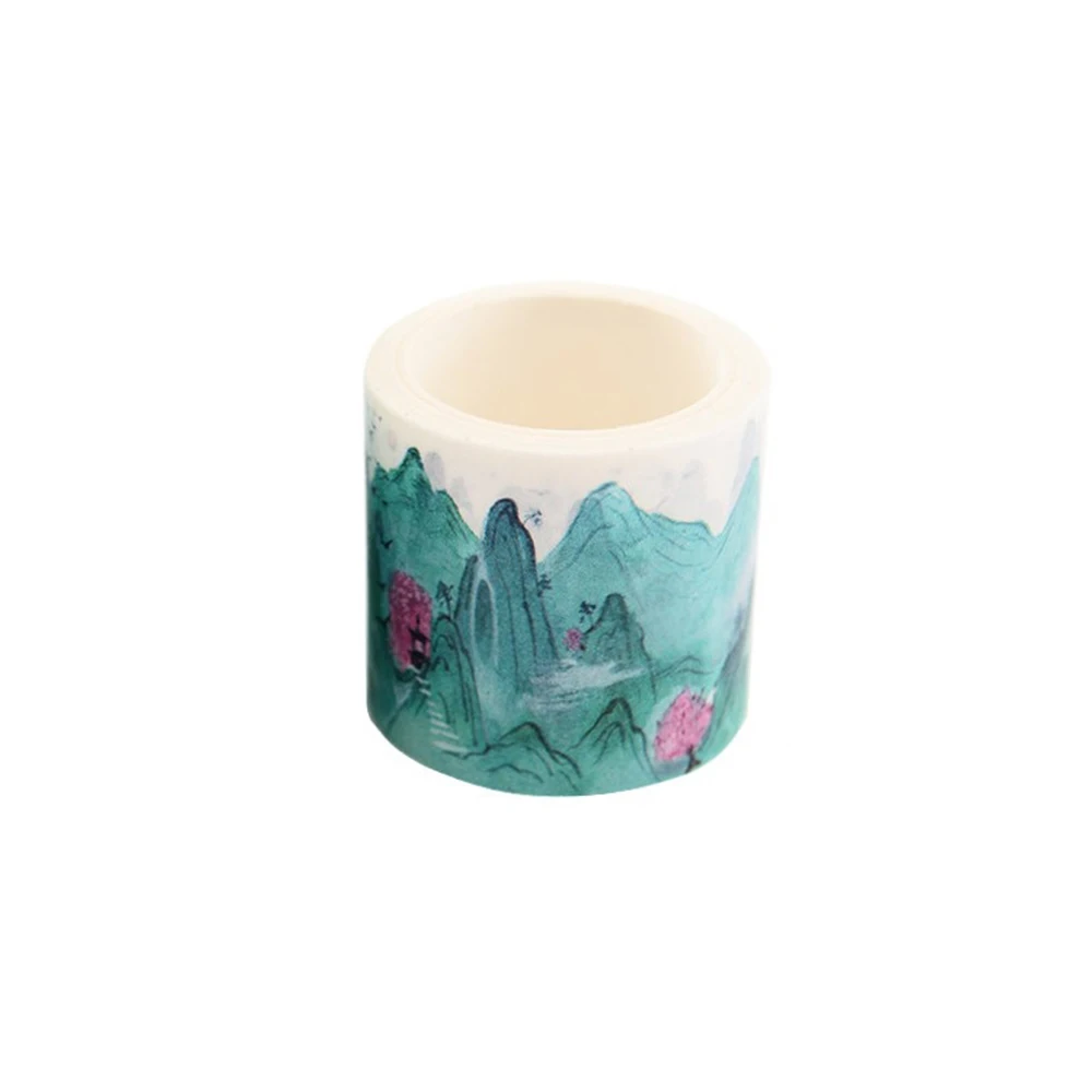 Chinese Landscape Flowers Plants Vintage Scenery Decoration Washi Tape DIY Planner Diary Scrapbooking Masking Tape