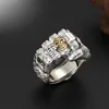 Retro Golden Skull Fist Ring For Men Punk Gothic Rock Hiphop Open Ring Handmade Unisex Jewelry Bikers Accessories Lovers Gift 1