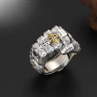 Retro Golden Skull Fist Ring For Men Punk Gothic Rock Hiphop Open Ring Handmade Unisex Jewelry Bikers Accessories Lovers Gift 1