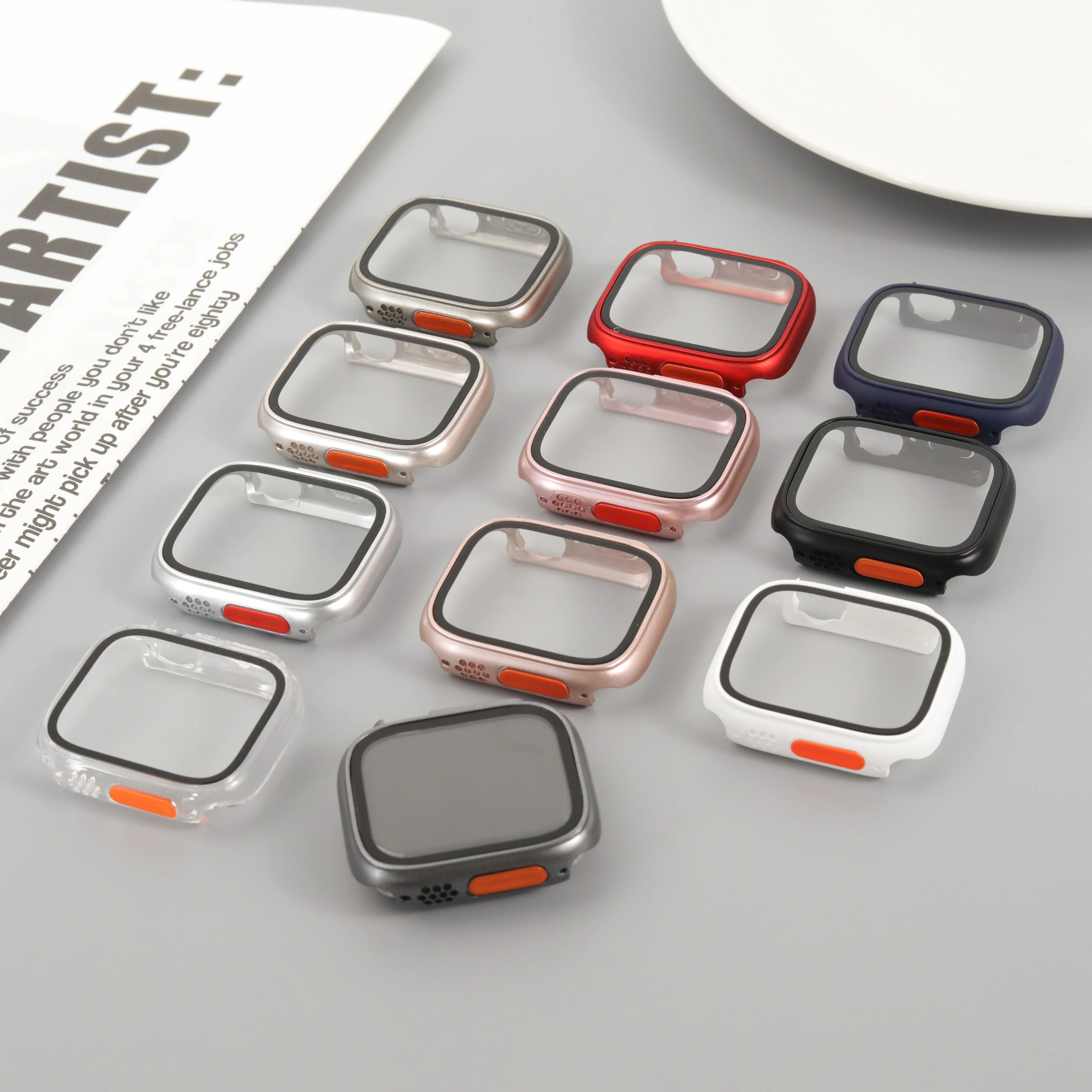 Premium Ultra Bumper Glass Case with Screen Protector Cover