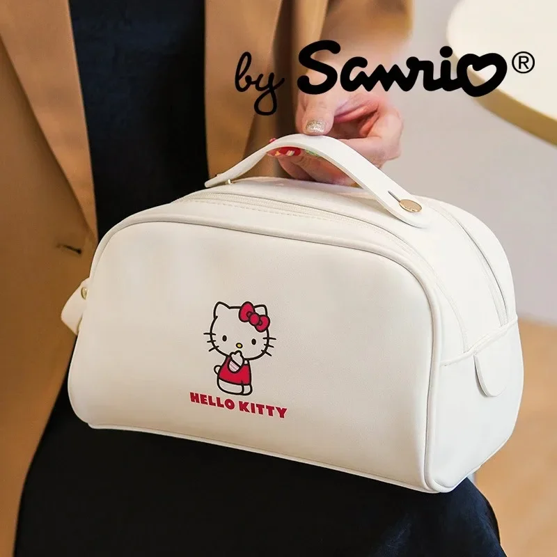 

2023 Sanrio Hello Kitty Kuromi Cosmetic Bag Storage Bag Portable for Women Large Capacity Water Proof Anime Kawaii Things Gifts