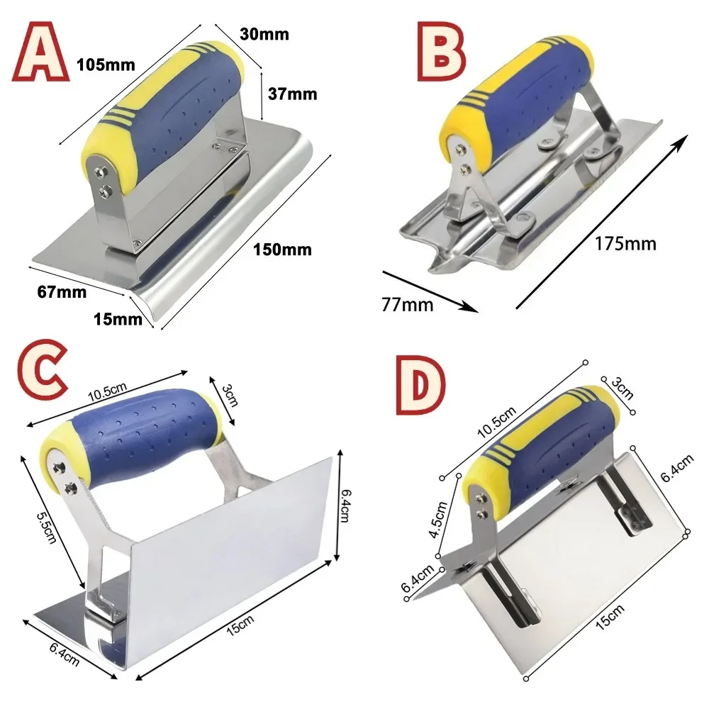 Handle Concrete Hand Edger Curved Ends And Radiused Edge Design Ergonomic Handle concrete hand edger