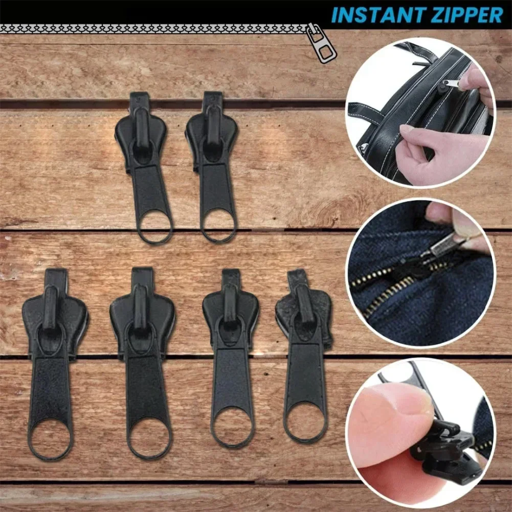 6/12pcs Instant Zipper Universal Instant Fix Repair Kit Replacement Zip Slider Teeth Multifunctional Clothing Replacement Zipper
