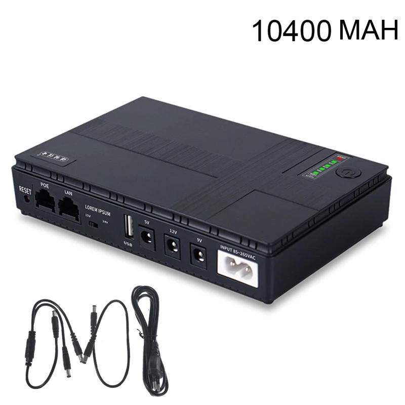 

5V, 9V, 12V Uninterruptible Power Supply Mini UPS Battery Backup for WiFi, Router, Modem, Security Camera