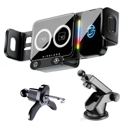 15W Universal Wireless Car Phone Charger & 90° Rotating Holder (Sucker Edition)