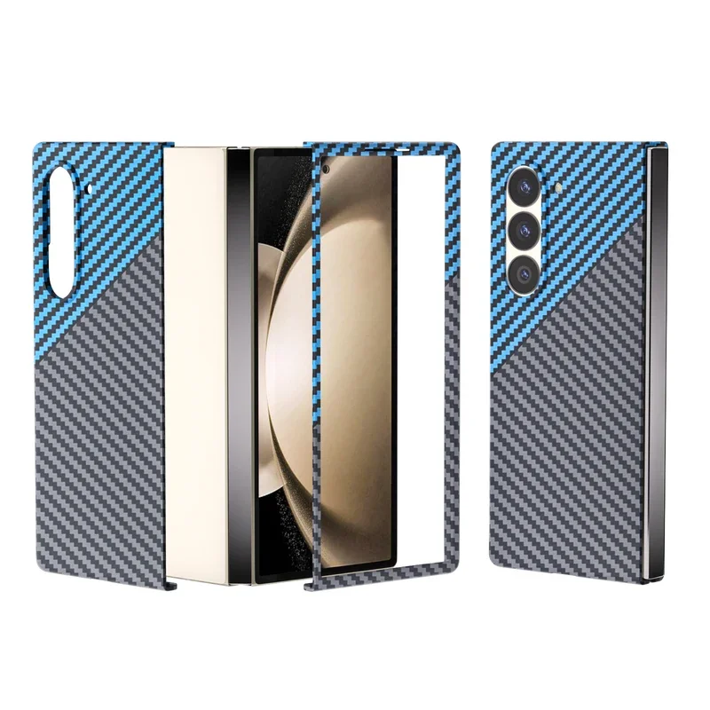 Sleek Matte Frosted Carbon Fiber Decal Case - Shockproof Protective Cover