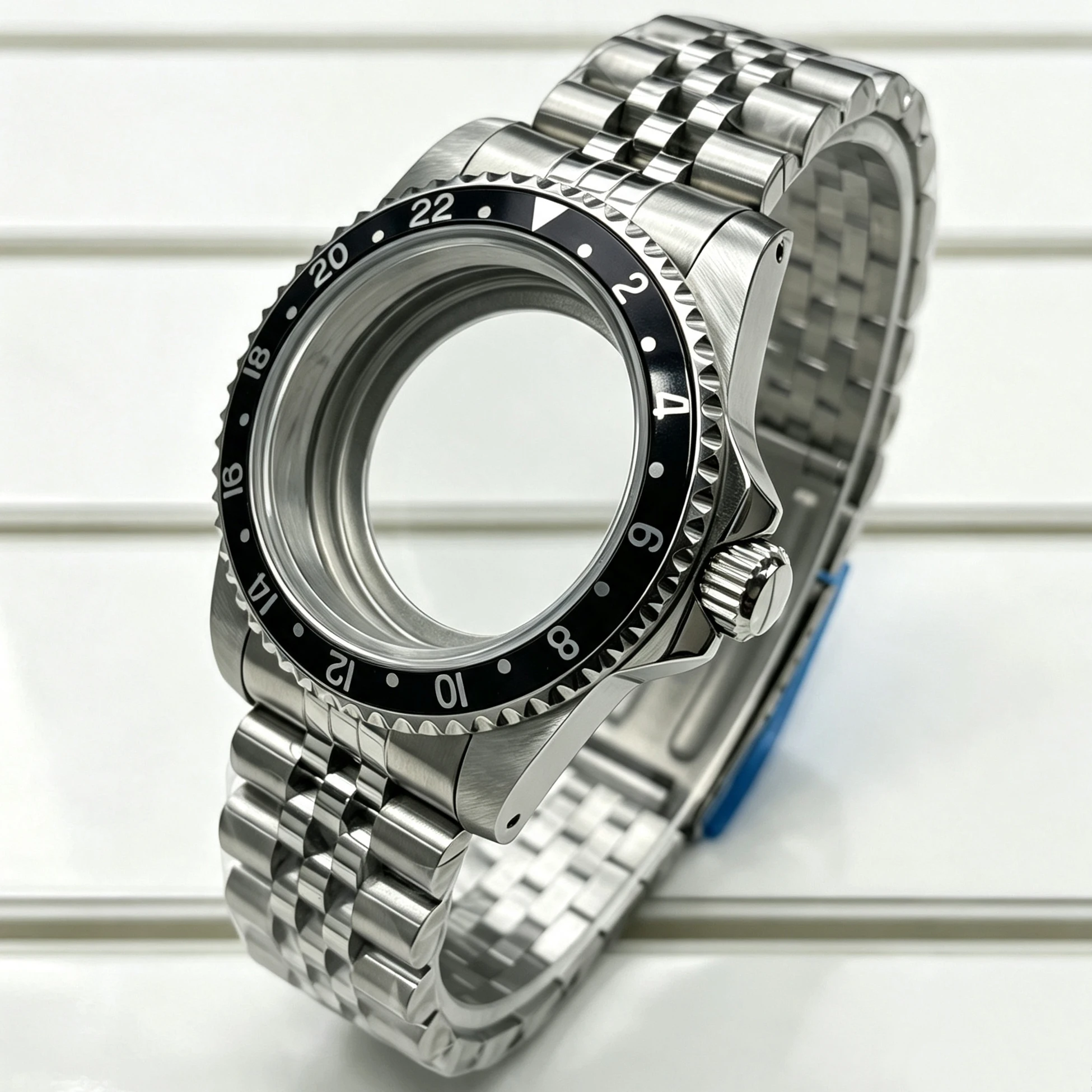 Premium 39.5mm Stainless Steel Watch Case with Sapphire Glass