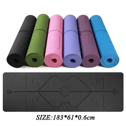 6mm Multi-functional Environmental Protection Yoga Pad TPE Yoga Mat Fitness Pad Body Line Style