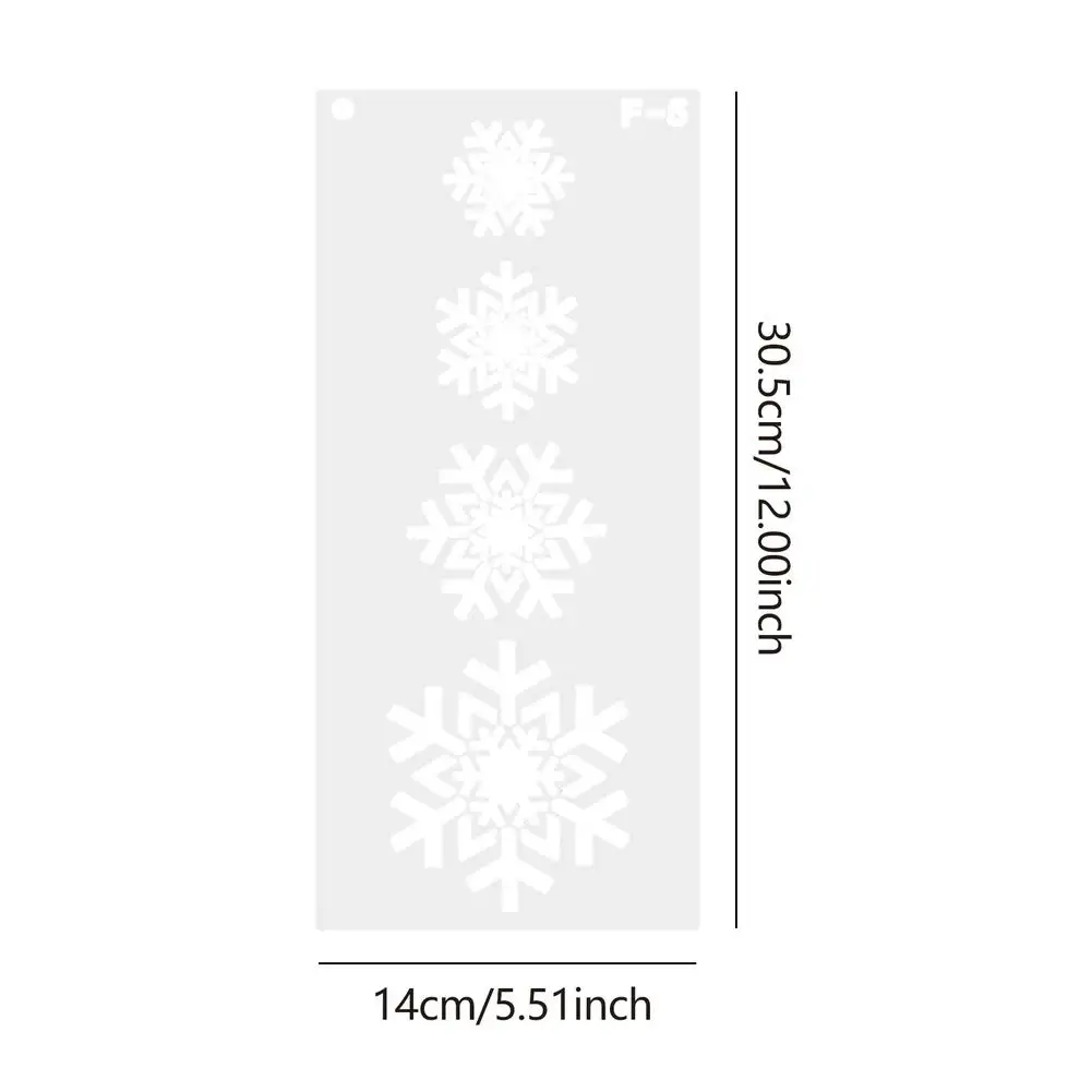 4/6Pcs Santa Claus Footprint Stencils Snowflake Template Sets Christmas Decorations