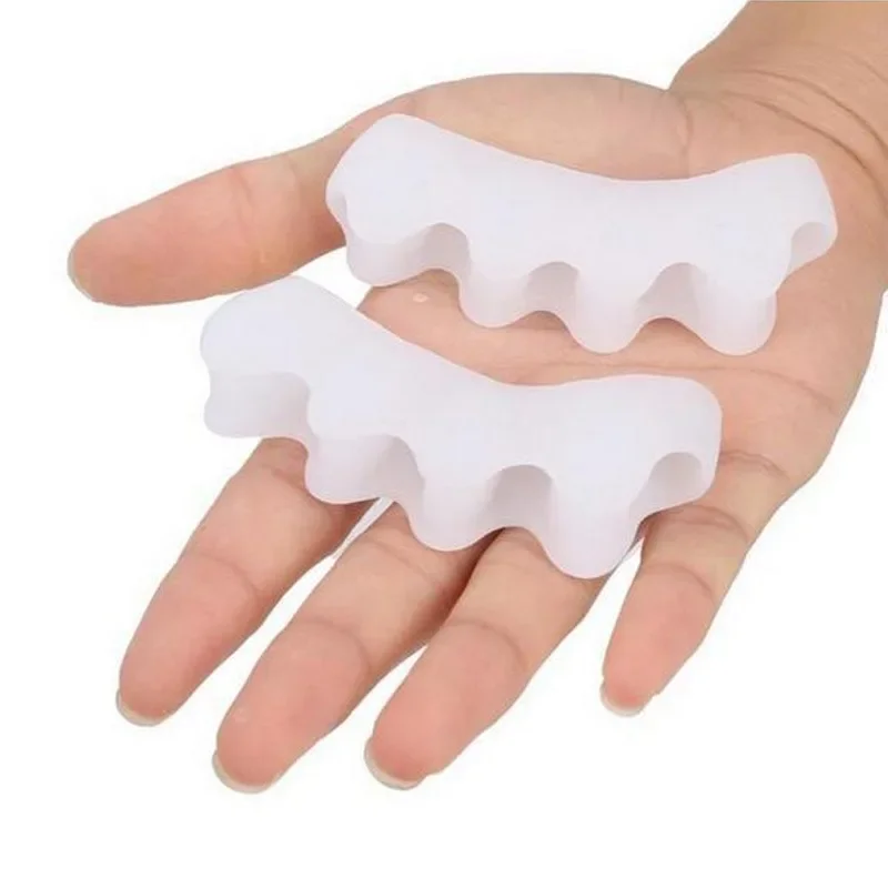 Toe Separators 2Pcs Toes Separator Hallux Valgus Bunion Corrector Soft Silicone Pedicure