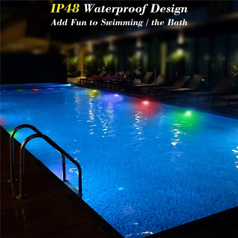 Underwater Light Battery Operated LED Remote 13 Colors Submersible RGB Tea Lamp for Weeding Xmas Valentine's Day Party