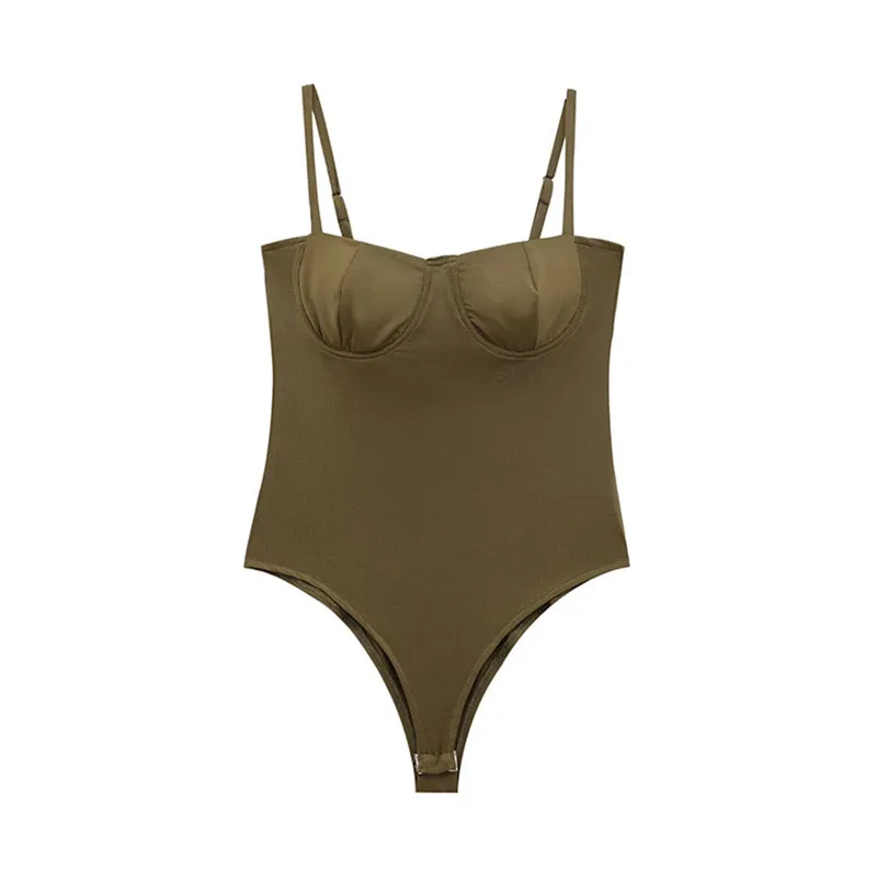 Sexy Bodys für Frauen, Wasserfallausschnitt, ärmellose Ketten, rückenfreie Tops, kurze Hosen, 2025, Sommermode, weibliche solide Strand-Outfits – Detail 21