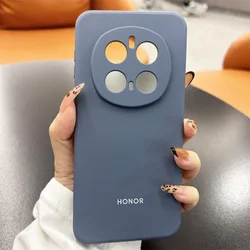 Liquid Silicone Shockproof Phone Protective Case - Soft TPU Back Cover for Magic 7 (Gray)