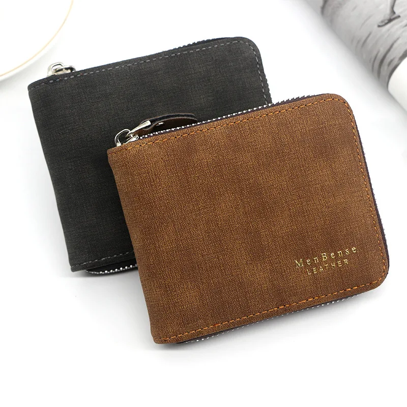 Men's Wallets Zipper Canvas Wallet Zipper Men's Canvas Wallet