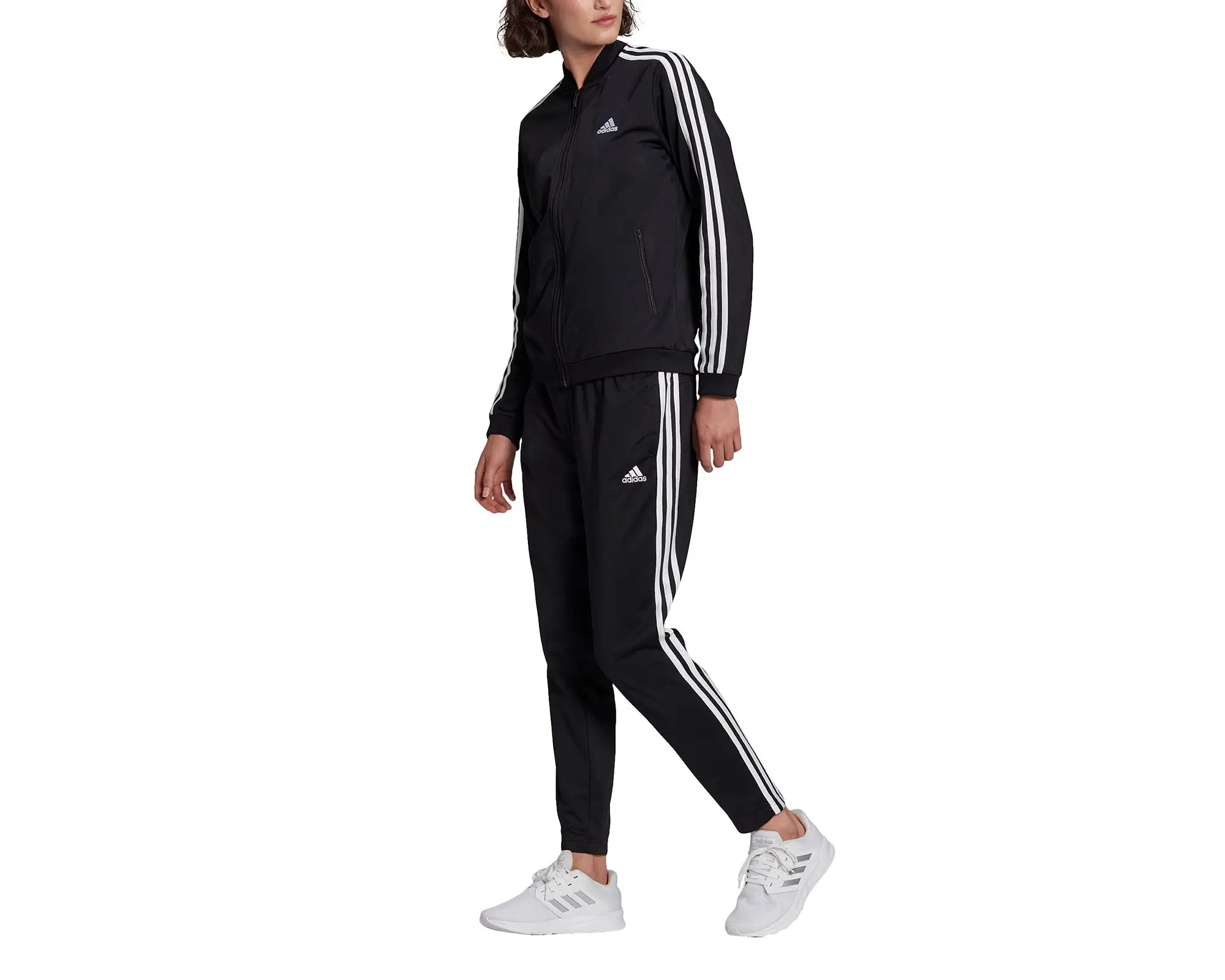 Adidas Original Black Stylish women's Casual Tracksuit Set Tops and Bottoms Casual Sports Pants and sweat Daily Useful