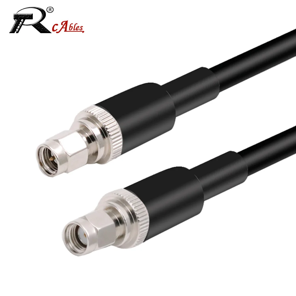 

RP SMA Male Plug to SMA Female LMR400 Cable Ham Radio Low Loss 50 Ohm 50-7 Pigtail RF Coaxial WIFI Router Extension Jumper Cord