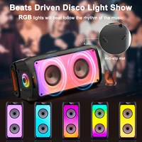 T10-T Wireless Bluetooth Speaker, Karaoke Machine with 2 Microphone, Home Karaoke Party Speaker with Led Light, Stage Subwoofers - Image 3