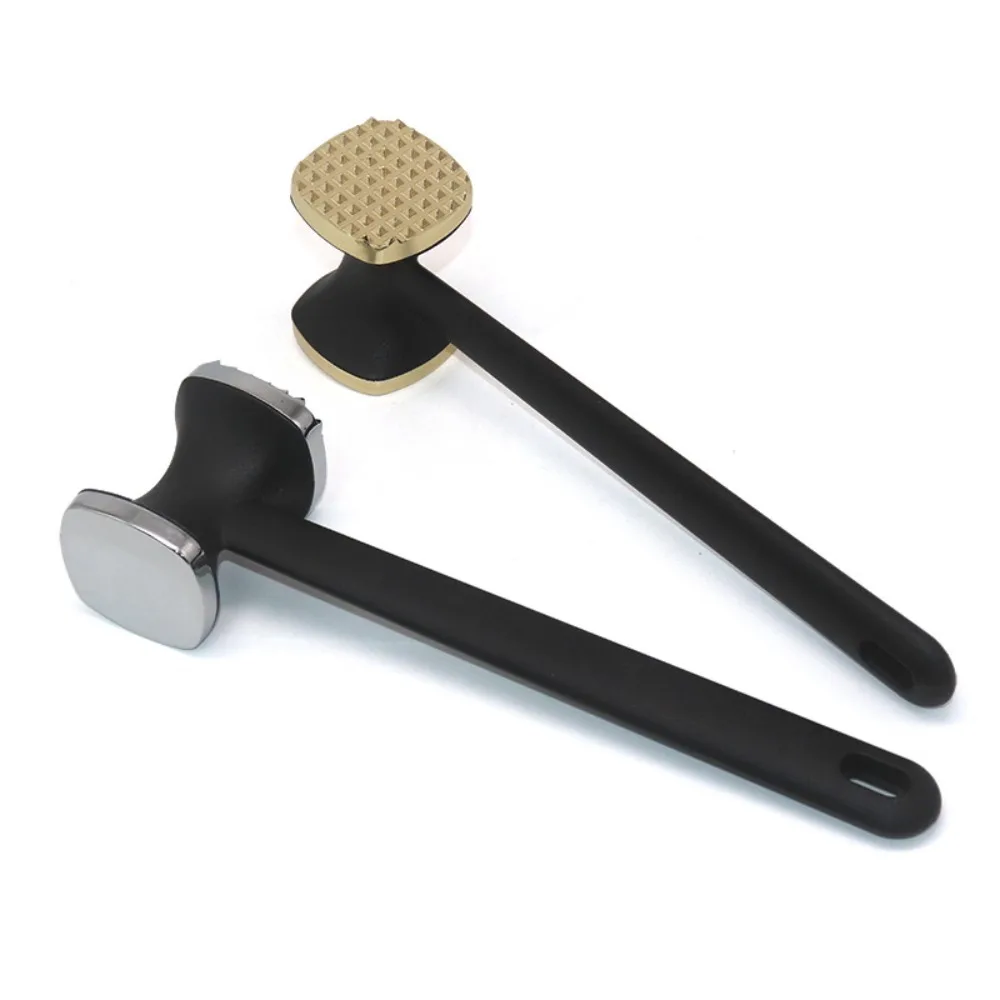 Multi-purpose Meat Tenderizer Tool with Comfort Handle Double-sided Meat Mallet Portable Aluminum Alloy Kitchen Gadgets