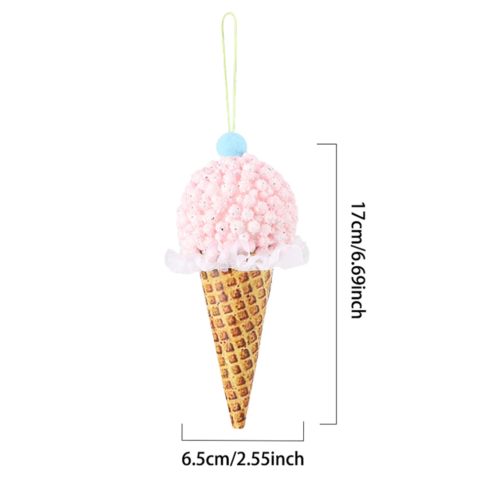 thumbnail image 1 of 1/3pcs Christmas Macaron Ice Cream Cone Lollipop Xmas Tree Ball Hanging Ornament Home New Year Navidad Christmas Decor Gift 2025, 1 of 5