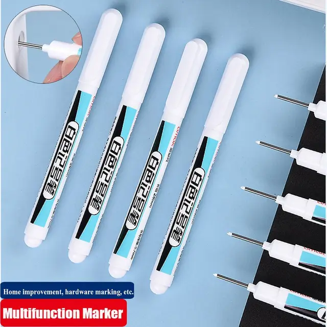 For Metal Long Head Marker Pen Oily Waterproof White Permanent