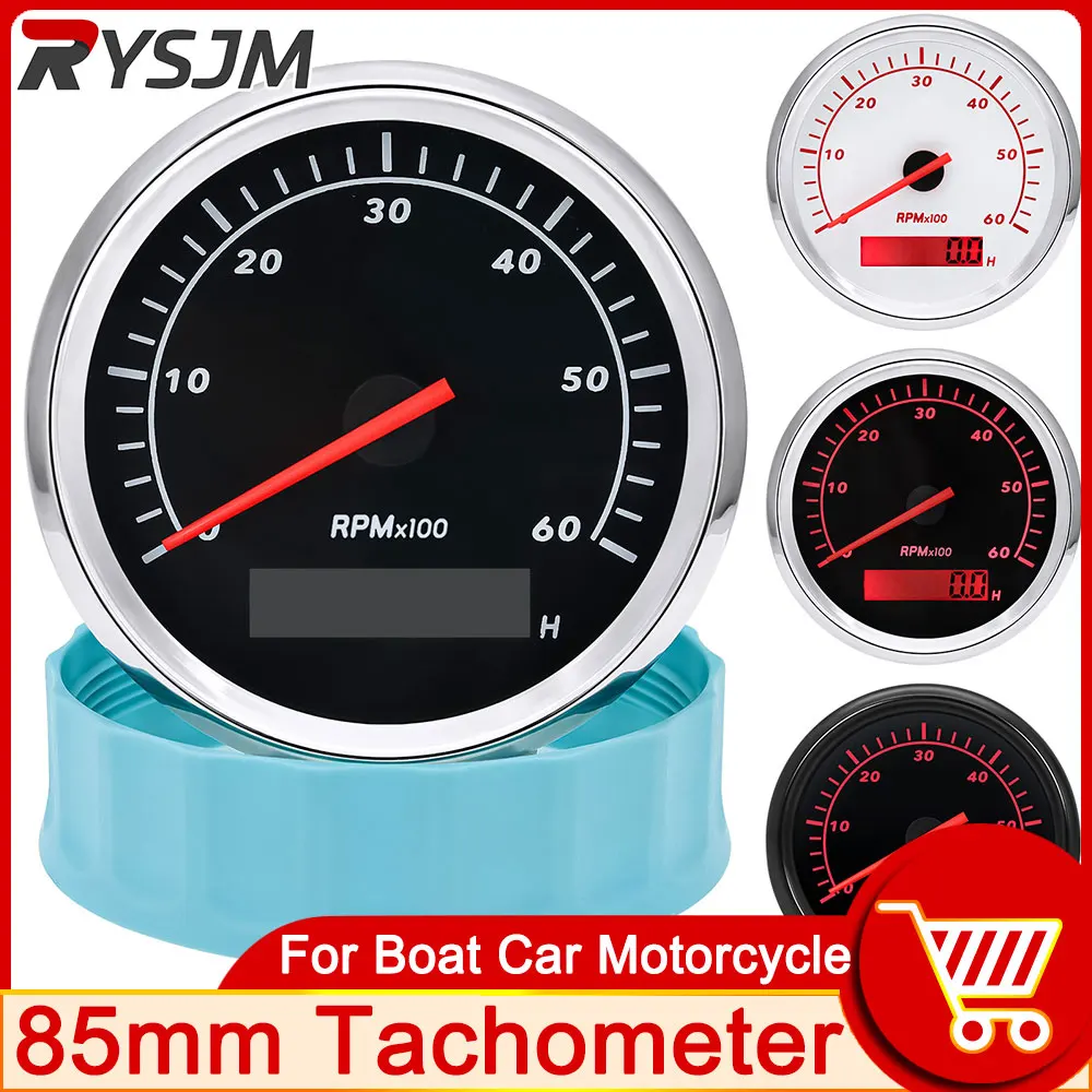 85mm Tachometer Outboard Motor for Marine Boat Tacho Meter Gauge with