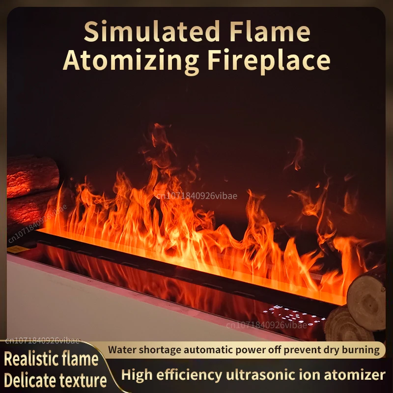 สมาร์ท 3D Atomized เตาผิง LED เปลวไฟไอน้ํารีโมทคอนโทรล APP จําลองไอน้ําเตาผิงห้องนั่งเล่น TV Wall Home Decor 1